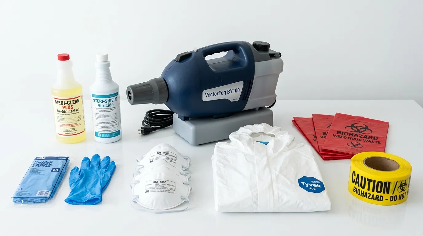 Professional biohazard remediation crew working in Largo